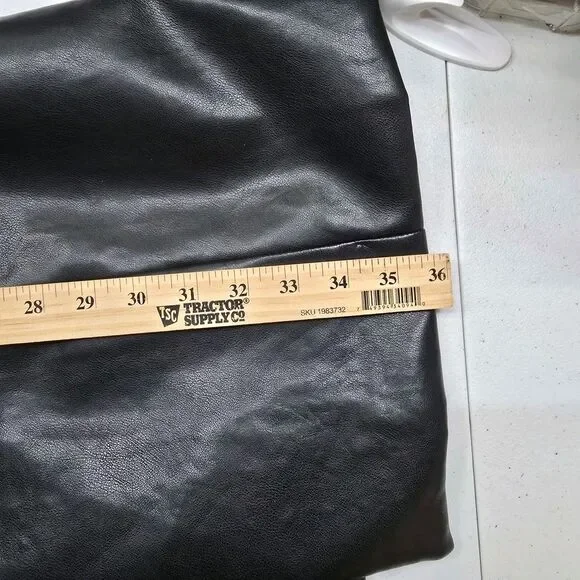 Avec Les Filles Faux Leather Jacket Long Coat Black Med Grunge Classic *Read - Picture 8 of 9